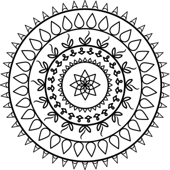 精緻曼陀羅圖案 壁紙