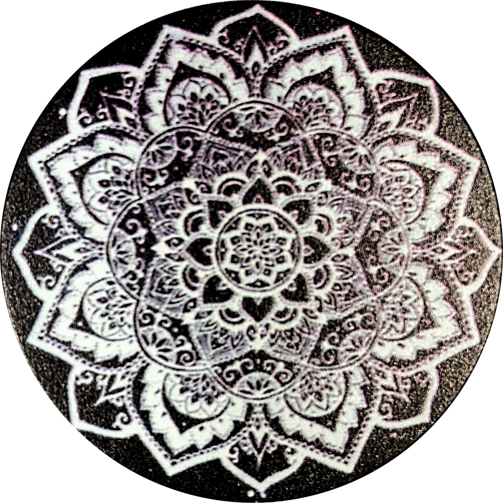 精緻黑白曼陀羅藝術作品 壁紙