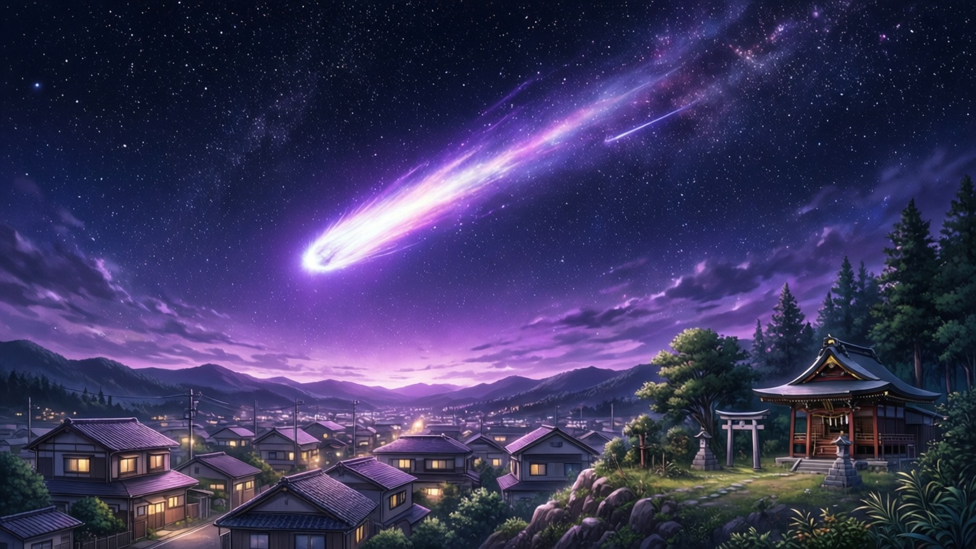 糸守町夜空彗星 壁紙