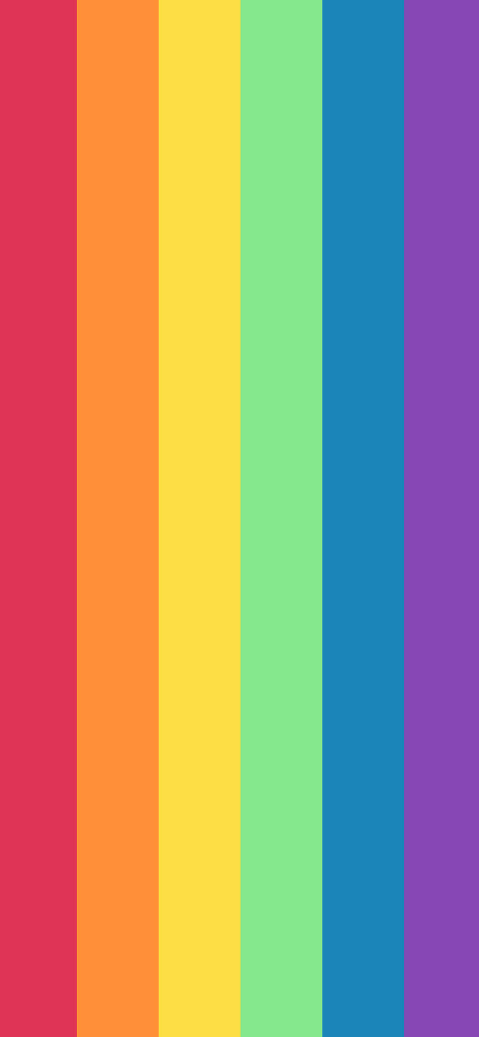 LGBT 桌布 壁紙 — 紅色、橙色、黃色、綠色、藍色和紫色的垂直彩虹條紋創造出大膽多彩的圖案。