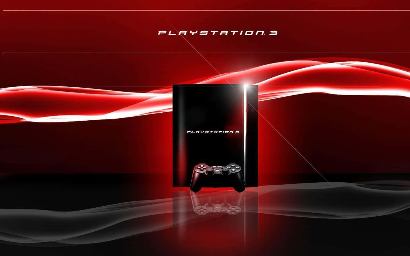 紅色PlayStation搭配紅色背景 壁紙