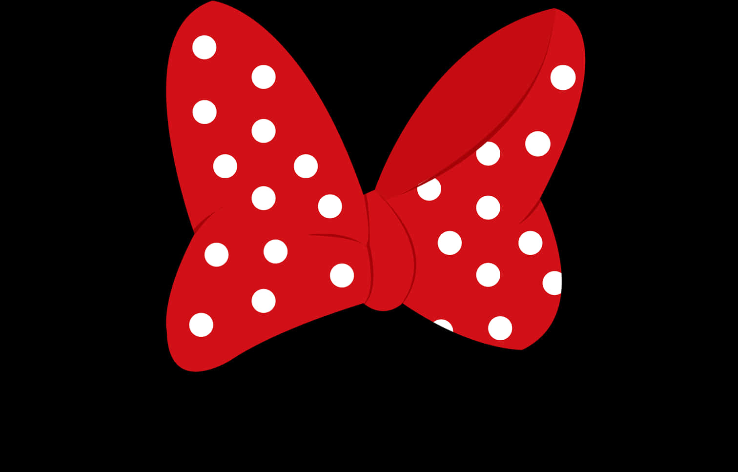 紅色圓點蝴蝶結插圖 壁紙