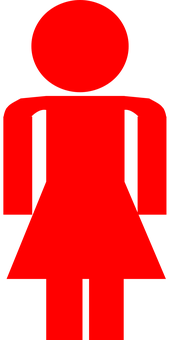 紅色女性符號圖示 壁紙
