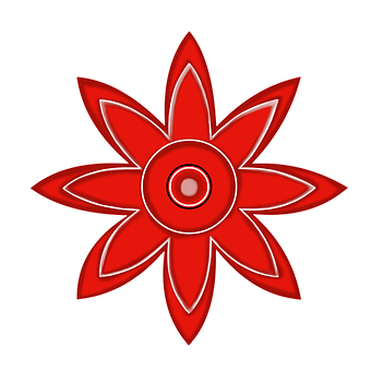 紅色抽象花卉圖形 壁紙