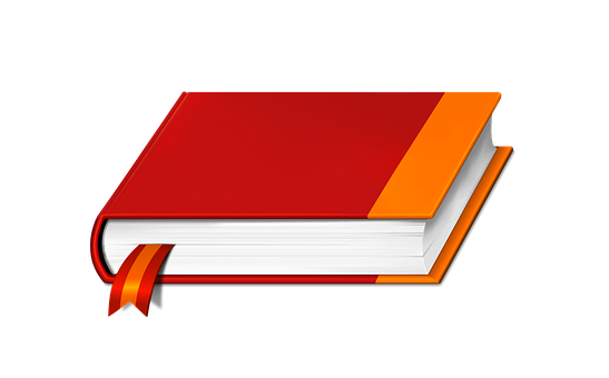 紅色與橙色闔上的書 壁紙