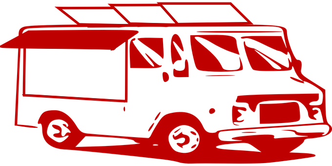 紅色餐車圖案 — 手機 壁紙