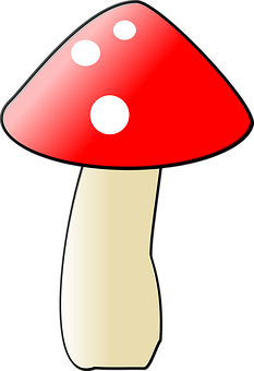 紅蓋蘑菇插圖 壁紙