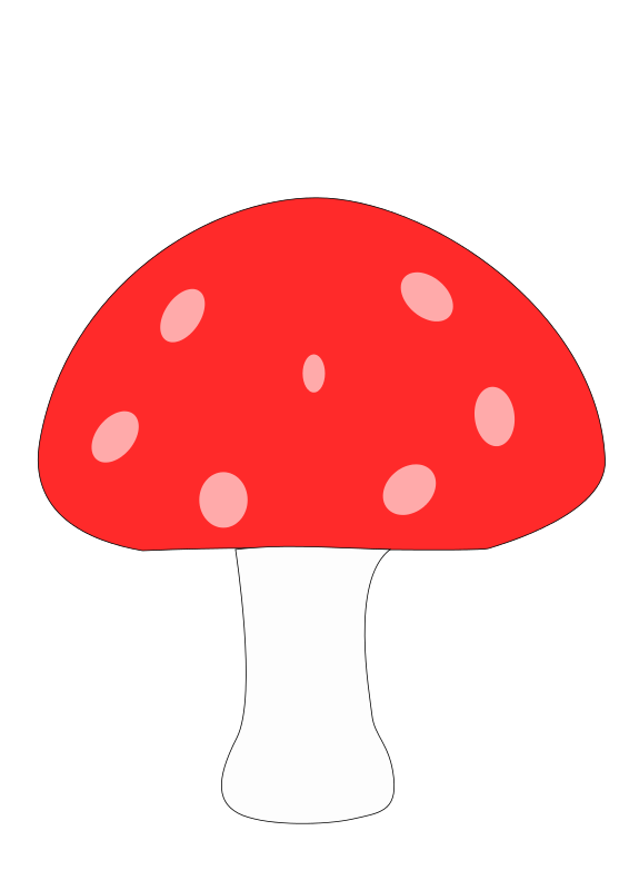 紅蓋蘑菇插畫 壁紙