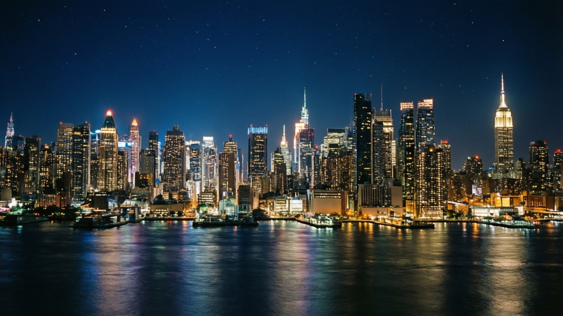 紐約夜景天際線 壁紙
