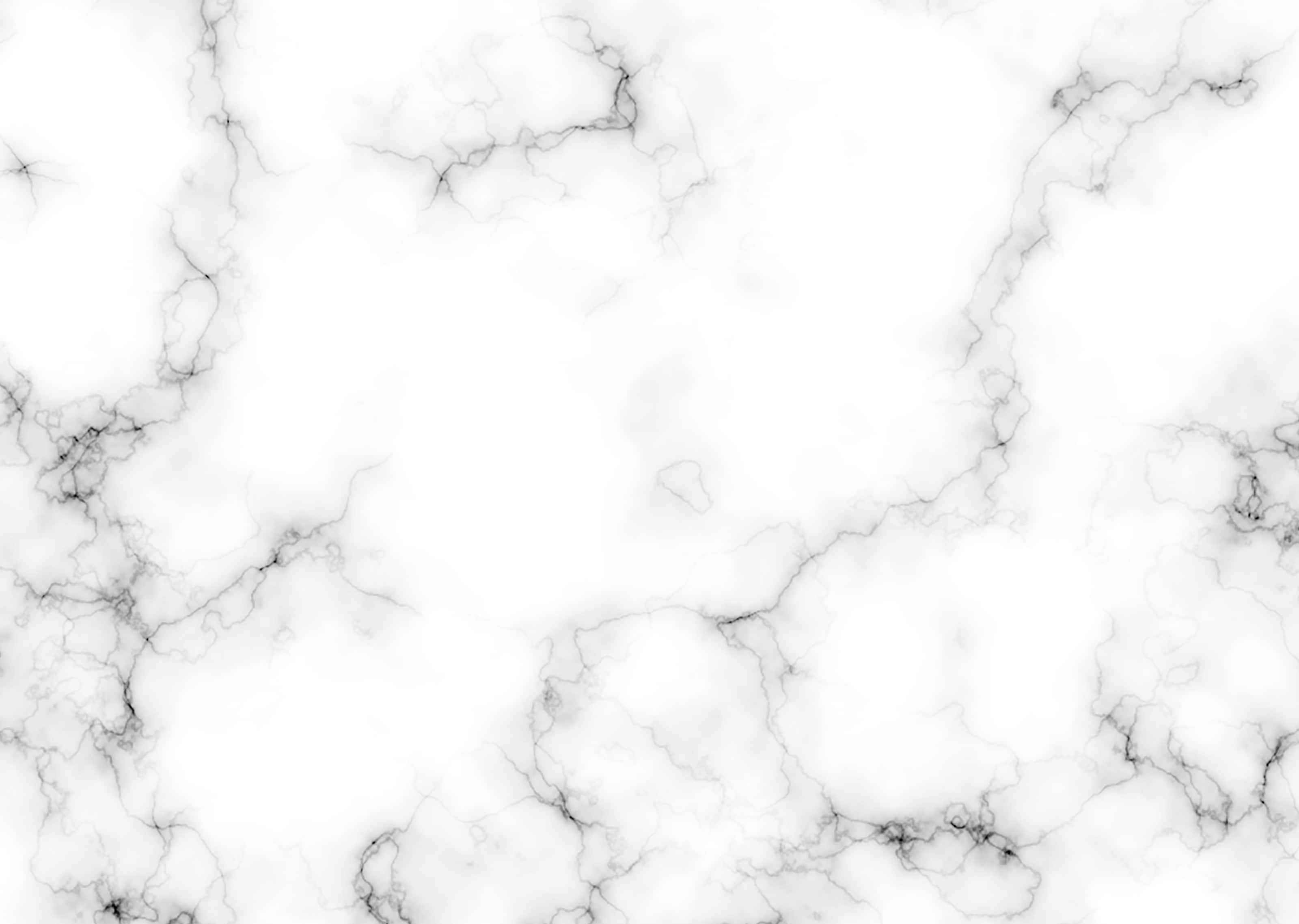 Black And White Texture 桌布 壁紙 — 純白大理石表面，帶有優雅的黑色紋理圖案，流暢地分佈在光滑的質地上。