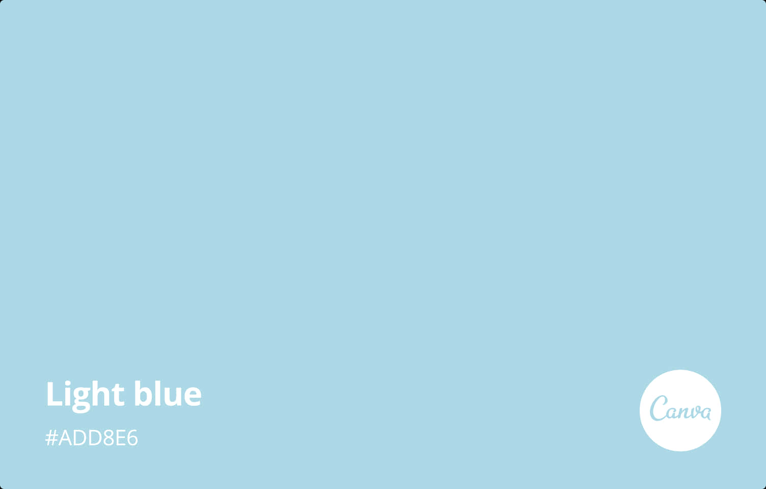 sky blue 桌布 壁紙 — 純色淺藍色背景，底部角落有文字和Canva標誌。
