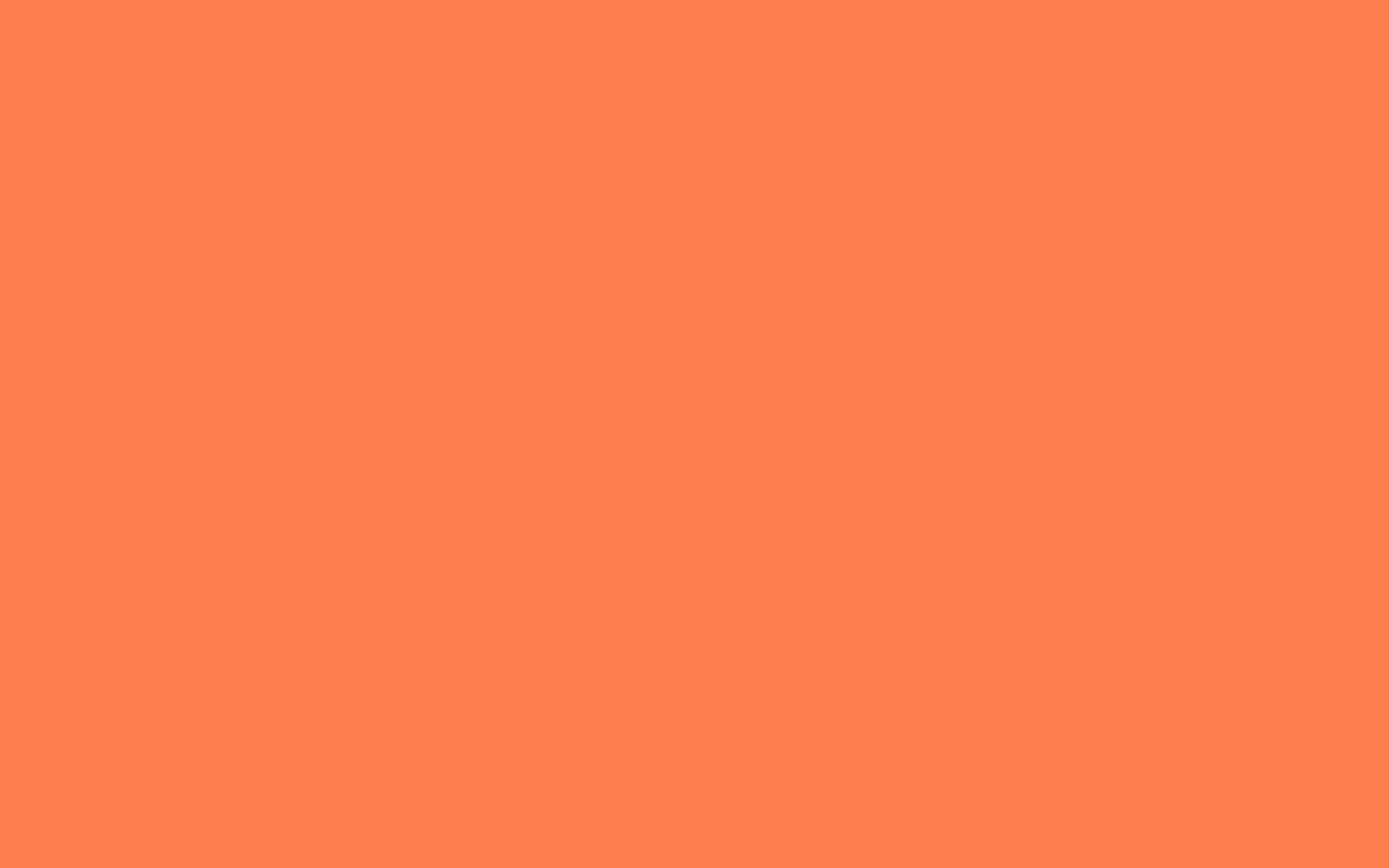 Solid Orange 桌布 壁紙 — 純色溫暖珊瑚背景，沒有物體或細節。