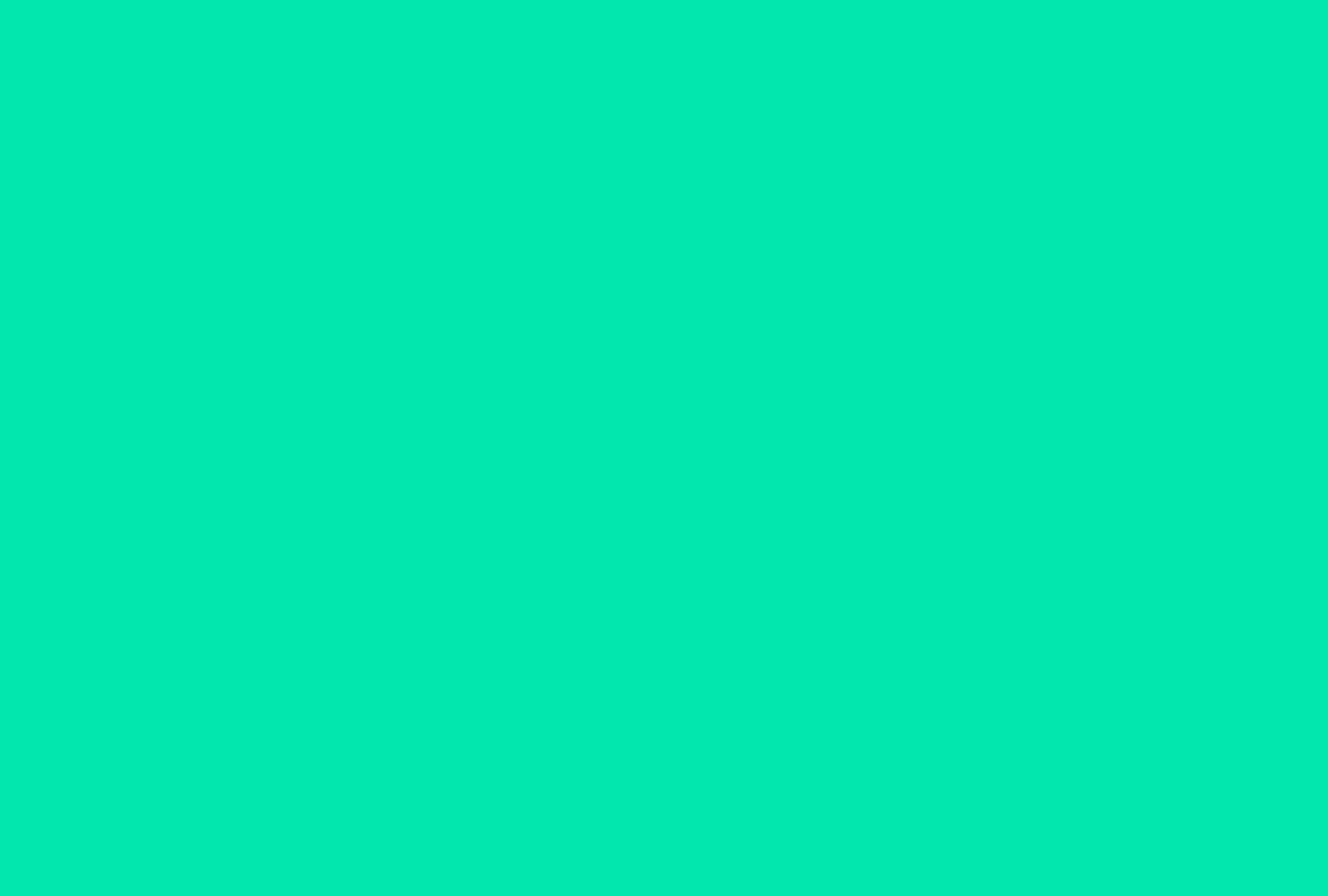 Cyan Aesthetic 桌布 壁紙 — 純色鮮豔藍綠色背景，無任何物體或細節。