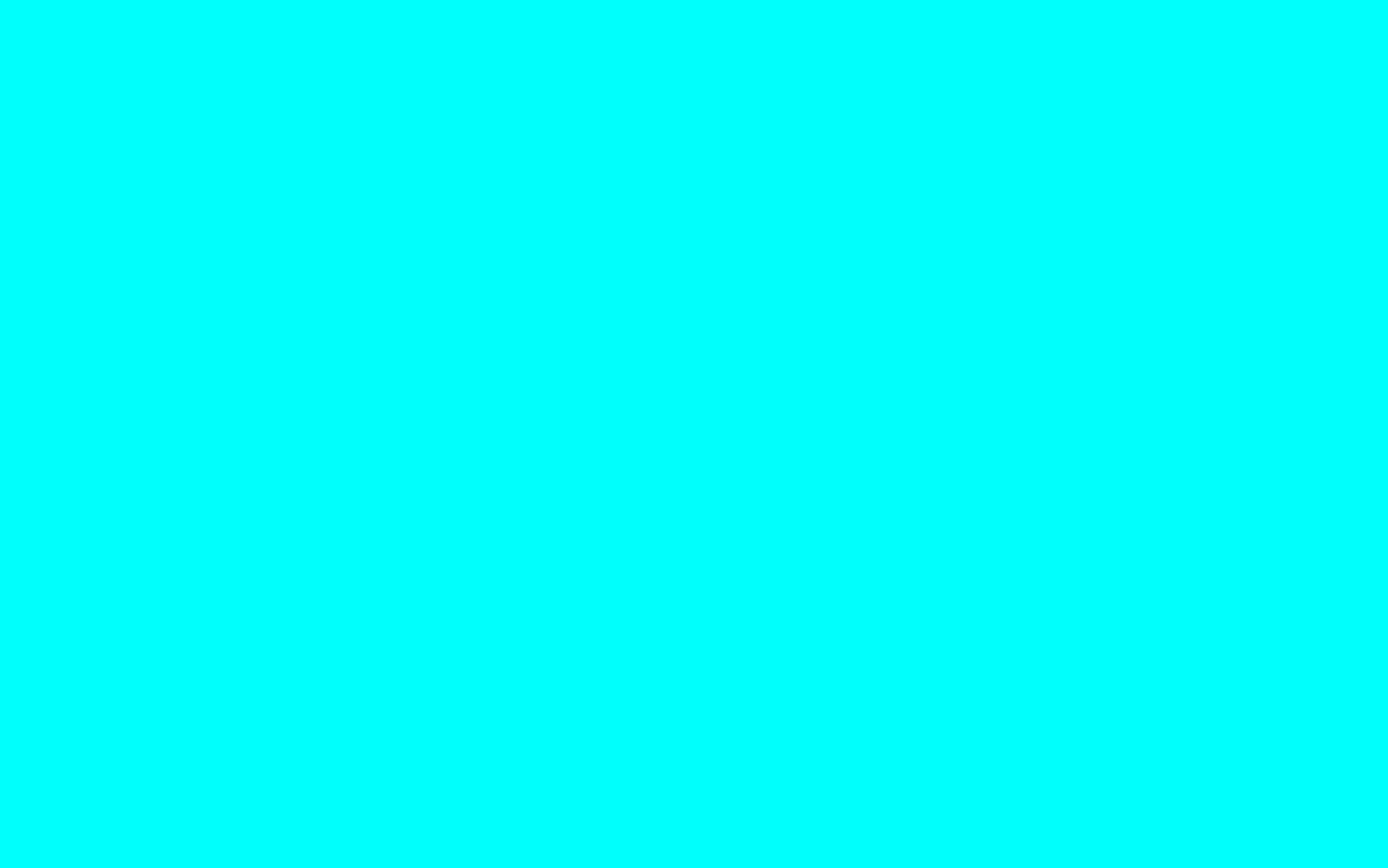 Cyan Aesthetic 桌布 壁紙 — 純色鮮豔青色背景填滿整個畫面，沒有其他元素。