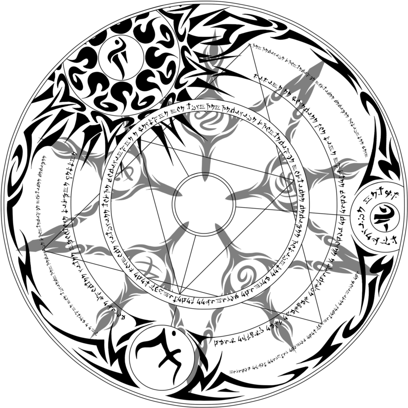 魔法動圖 桌布 壁紙 — 純黑背景上散落白色圓點和曲線的極簡抽象構圖。