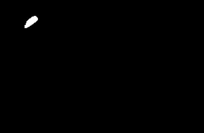 winky face 桌布 壁紙 — 純黑色背景，左上角漂浮著一個白色抽象形狀。