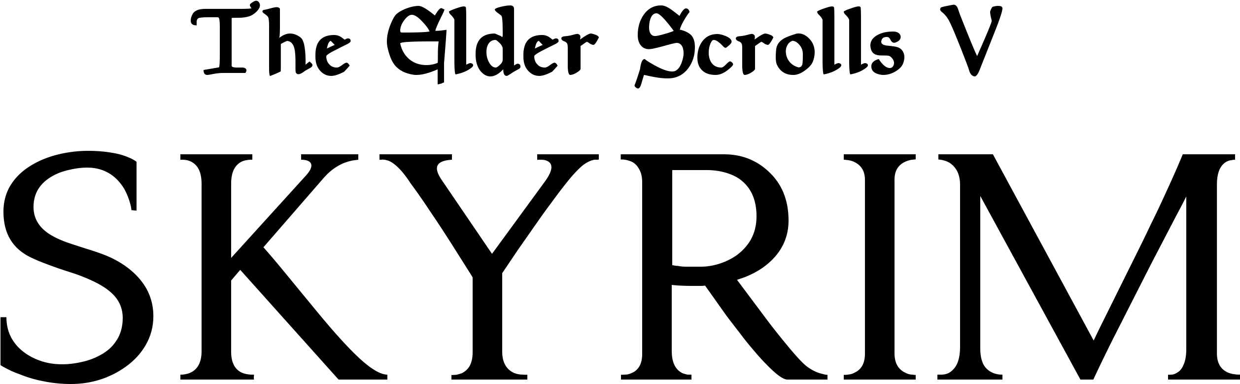 Skyrim Logo 桌布 壁紙 — 純黑色背景，沒有可見的元素或紋理。