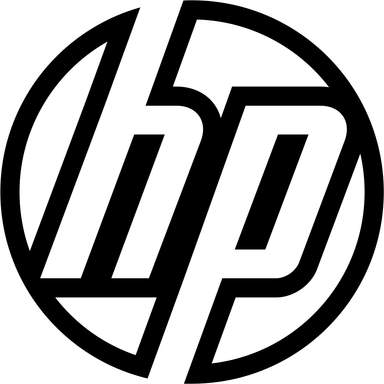 Hp Logo 桌布 壁紙 — 純黑色背景，沒有可見的元素或紋理。