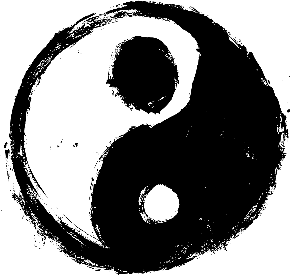 yin yang 桌布 壁紙 — 純黑色背景，沒有可見的元素或細節。