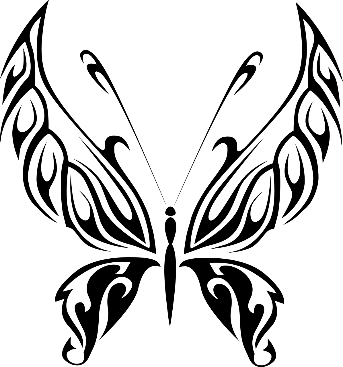 Butterfly Black And White 桌布 壁紙 — 純黑色背景，沒有可見的元素或細節。