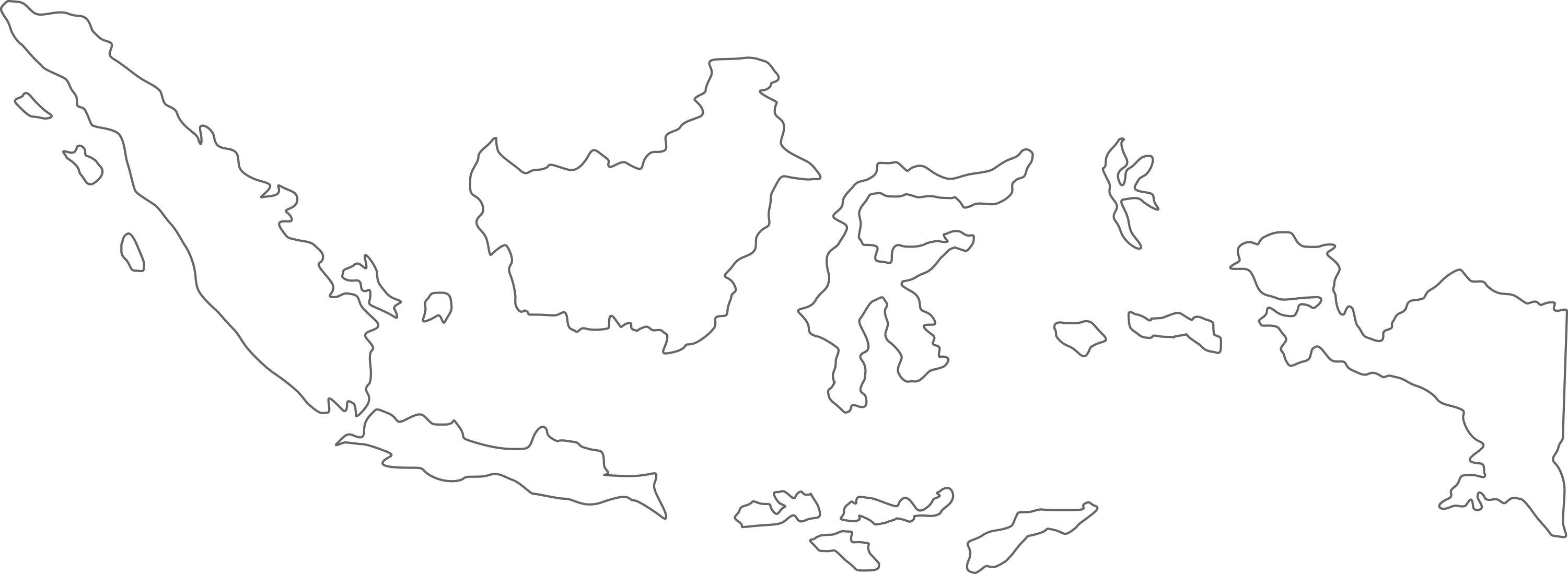 Indonesia Map 桌布 壁紙 — 純黑色背景上印尼的極簡白色輪廓地圖。