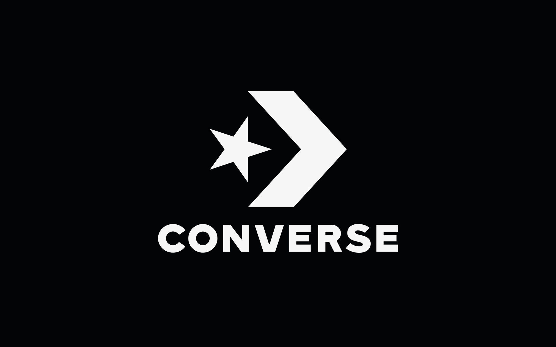 黑色背景上的白色 Converse 品牌標誌 — Valorant Logo 壁紙
