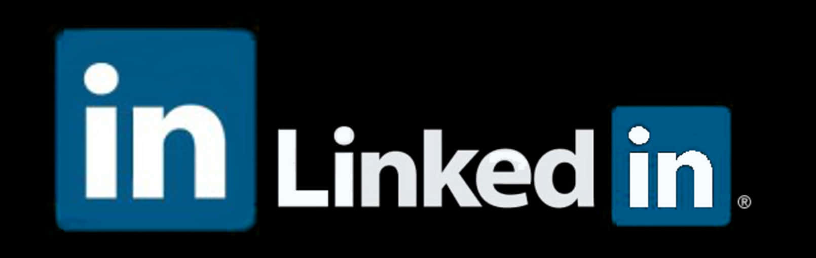 Linkedin Logo 桌布 壁紙 — 純黑色背景上帶有白色小寫「in」和文字的 LinkedIn 標誌。