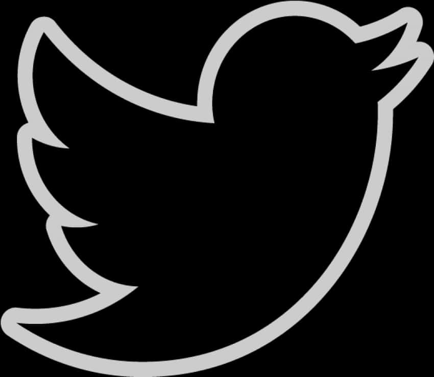 Twitter Logo Black 桌布 壁紙 — 純黑色背景上的一個極簡白色鳥標誌輪廓。