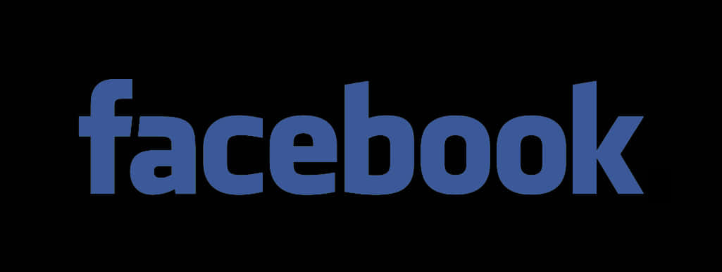 Facebook 桌布 壁紙 — 純黑色背景上的藍色Facebook標誌文字。