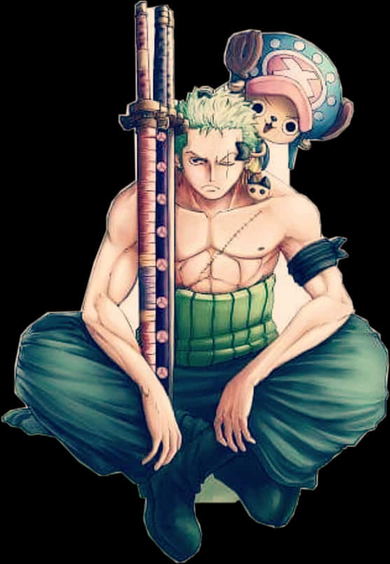 索隆與喬巴 航海王插畫 壁紙