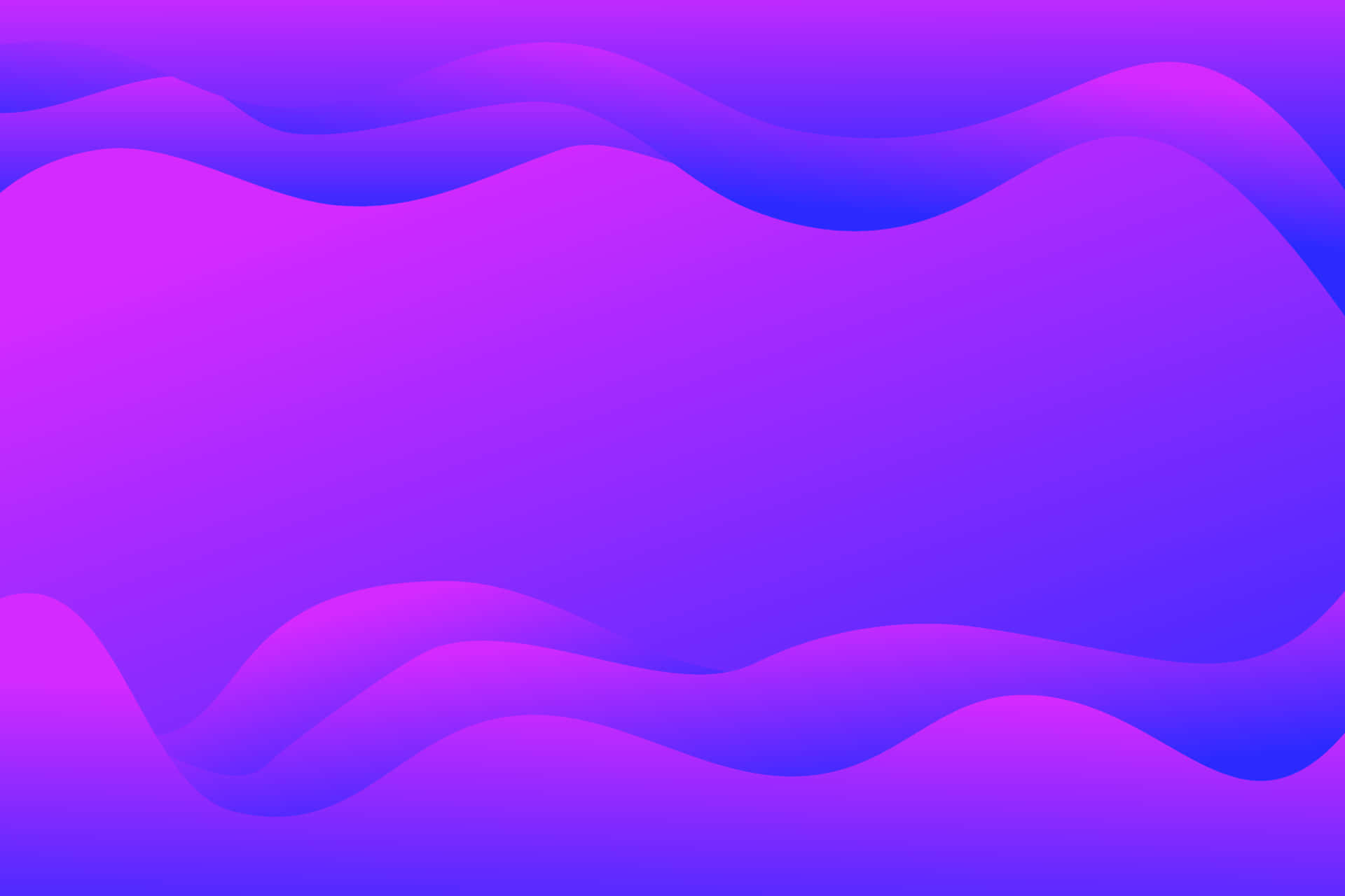 Twitter Header 桌布 壁紙 — 紫色和藍色漸層的平滑流動波浪營造出寧靜的抽象數位背景。