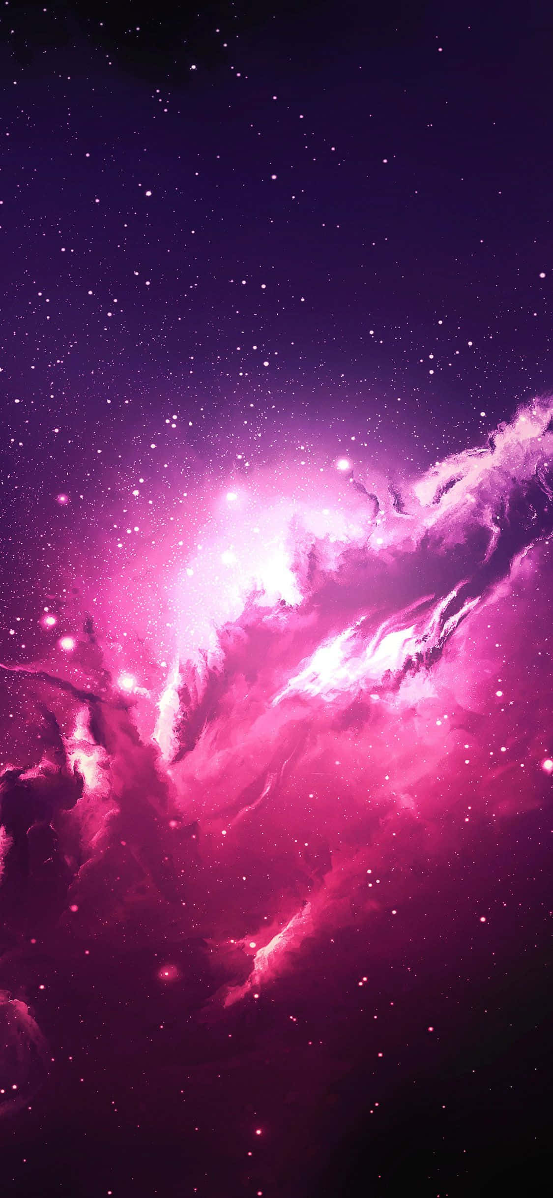 紫色星空與雲朵 壁紙