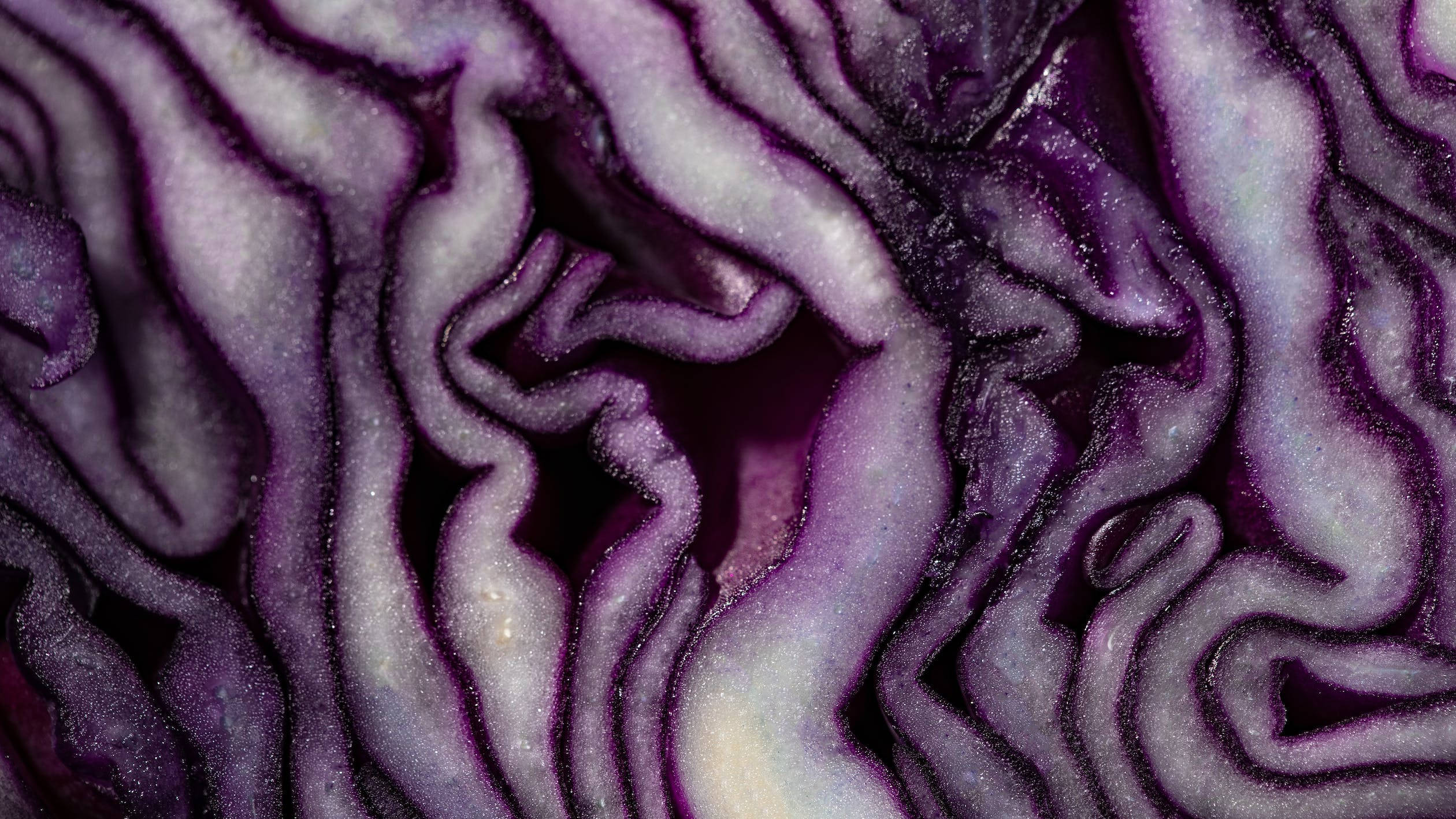 Vegetables 桌布 壁紙 — 紫色瑪瑙切片的特寫，展現出複雜的漩渦圖案和晶體質感。