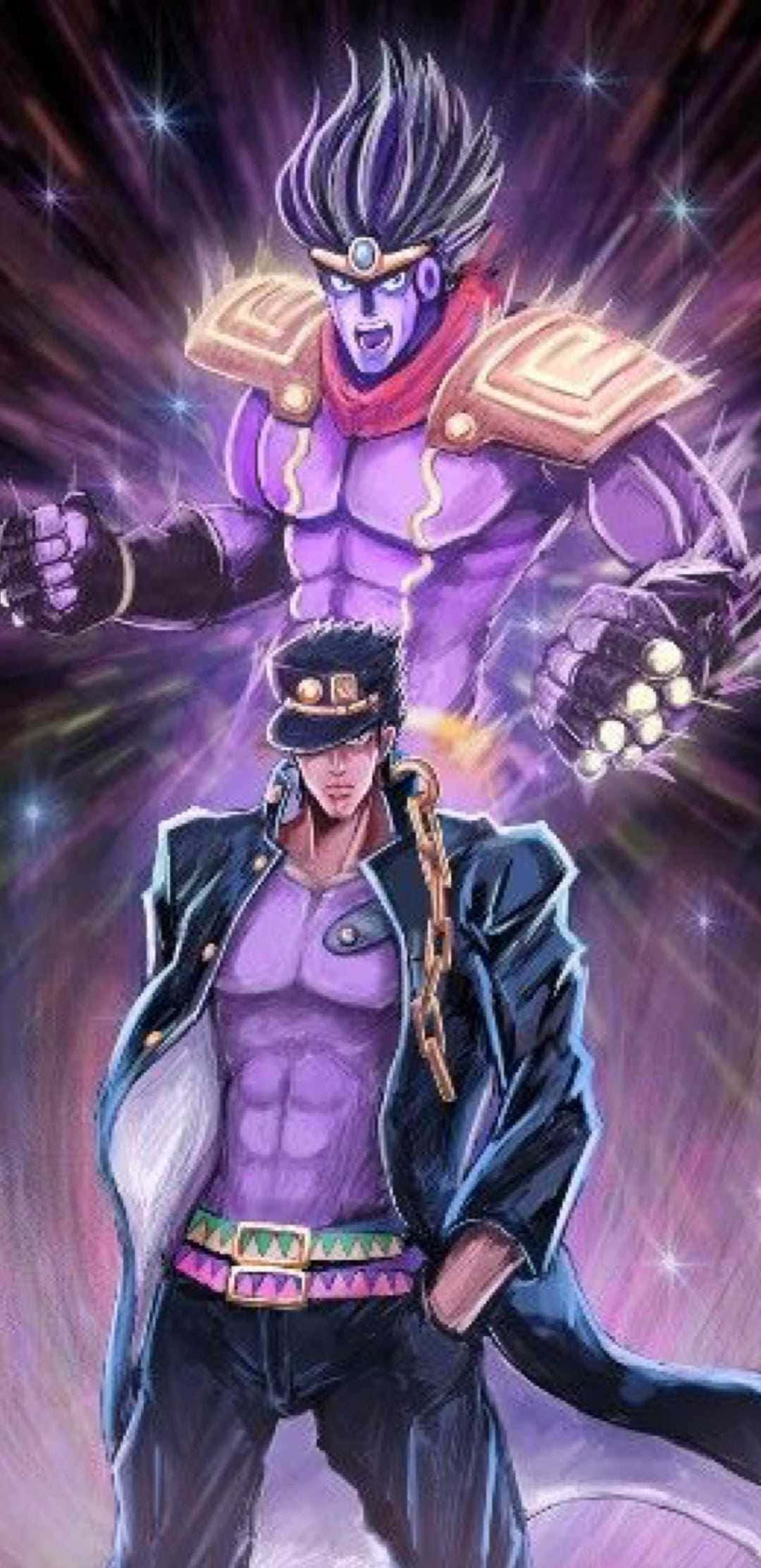 紫色系動漫角色身穿紫色上衣 壁紙
