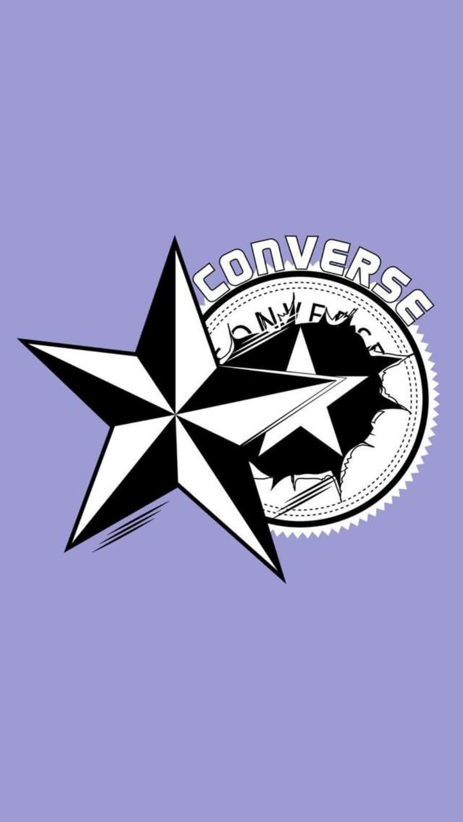 紫色背景上的Converse標誌 壁紙