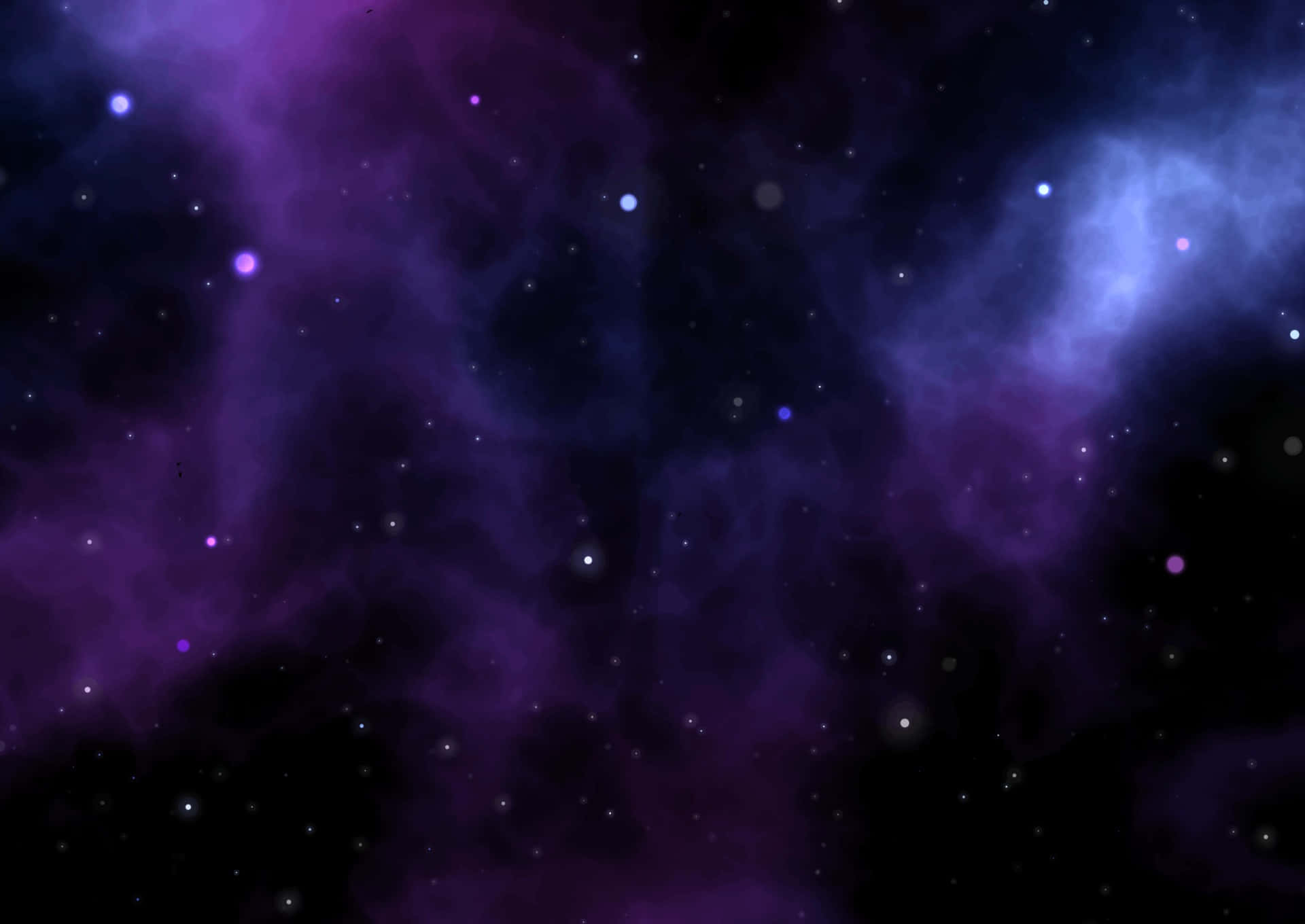 紫色與藍色的星空背景，點綴著星星 壁紙