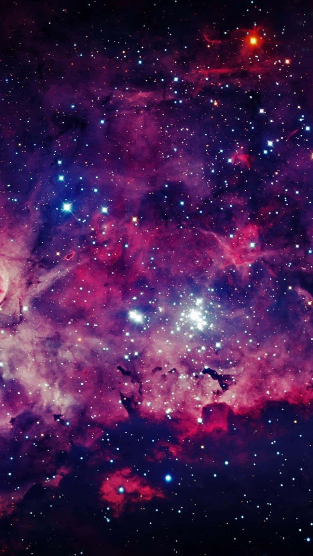 紫色與藍色的星空與星雲 壁紙