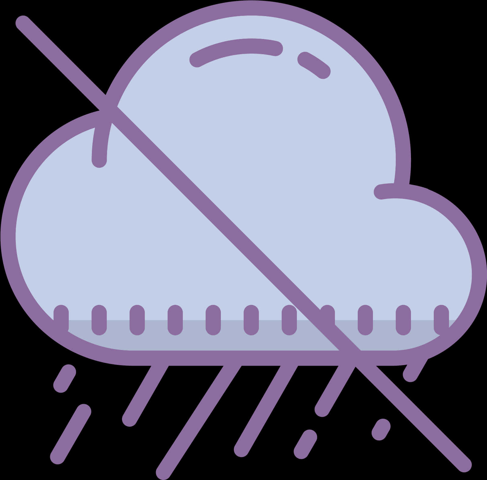 紫色雲雨圖示無標誌 壁紙