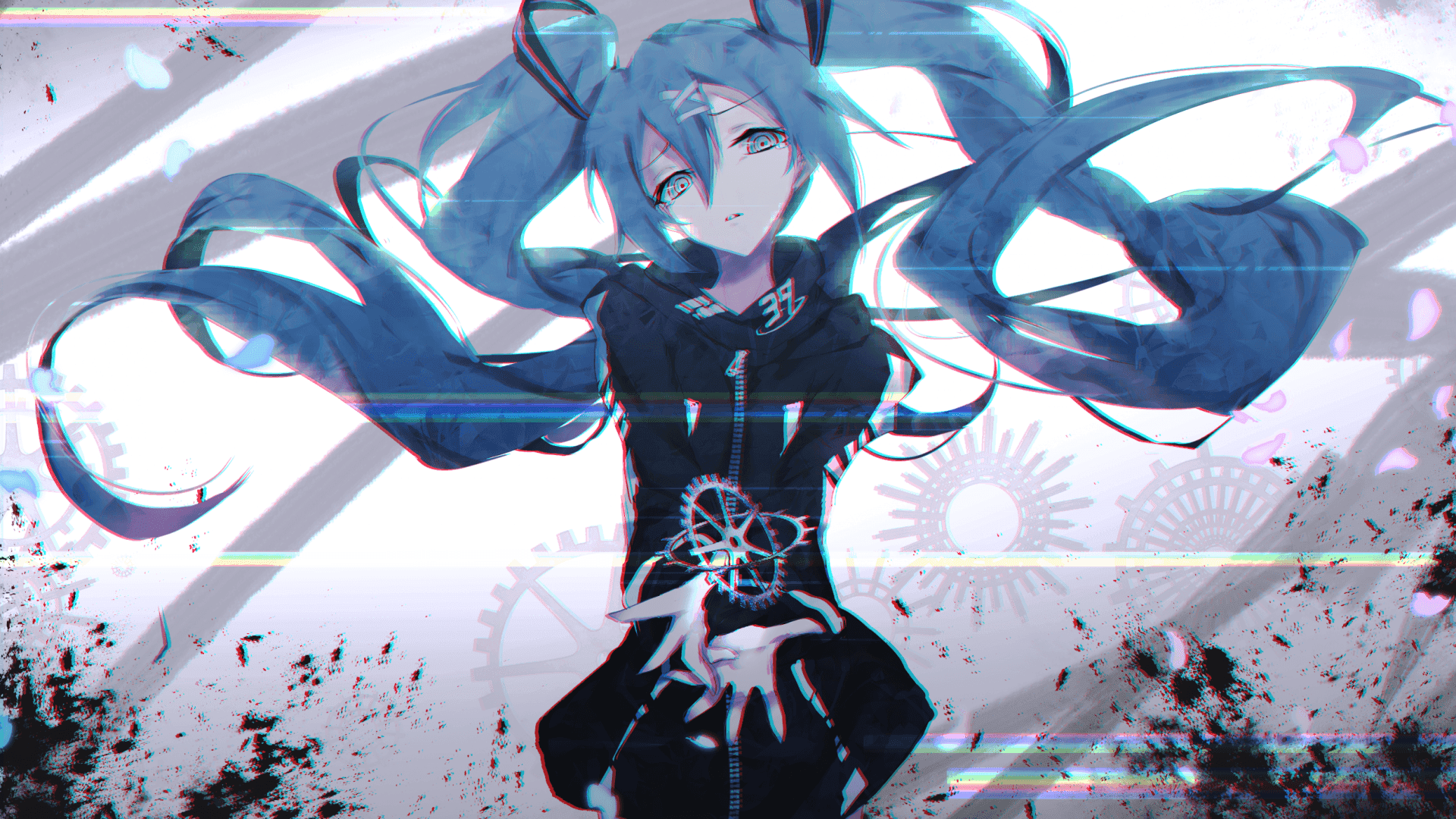 經典初音未來，音樂閃耀登場。 壁紙