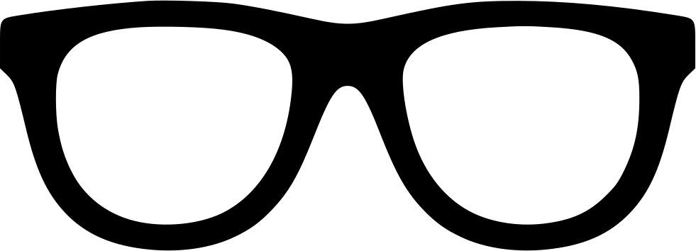 Eyeglasses 桌布 壁紙 — 經典圓框眼鏡的粗黑輪廓，置於純白背景上。