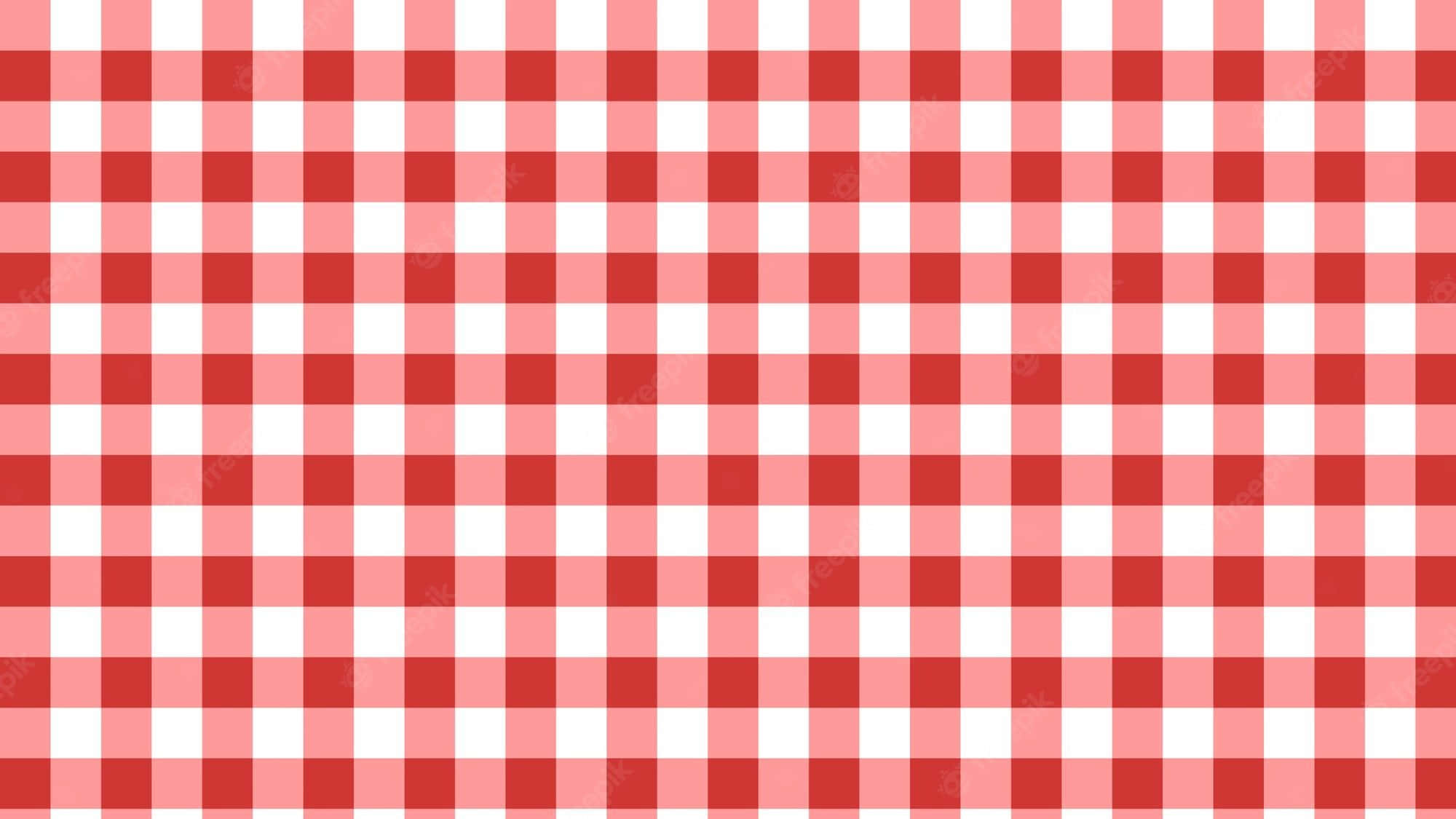 Red Checkered 桌布 壁紙 — 經典紅白格紋圖案以整潔重複設計填滿畫面。