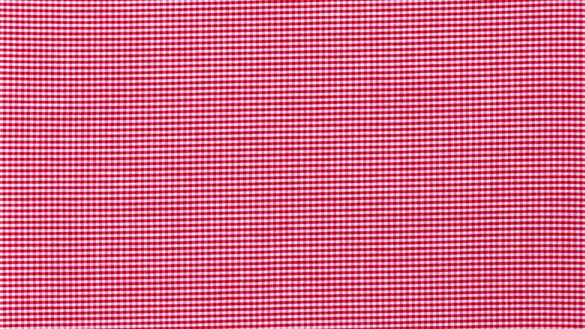 Pink Checkered 桌布 壁紙 — 經典紅白格紋布料的近距離特寫。