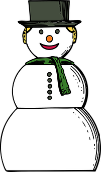 經典雪人卡通插畫 壁紙