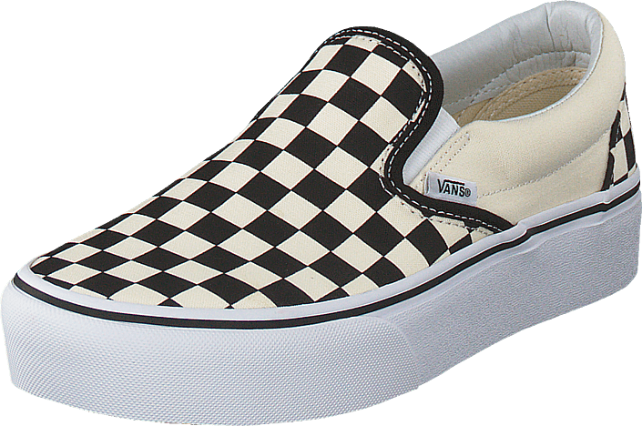 Vans 桌布 壁紙 — 經典黑白格紋Vans slip-on運動鞋，白色鞋底和縫線，純綠色背景。