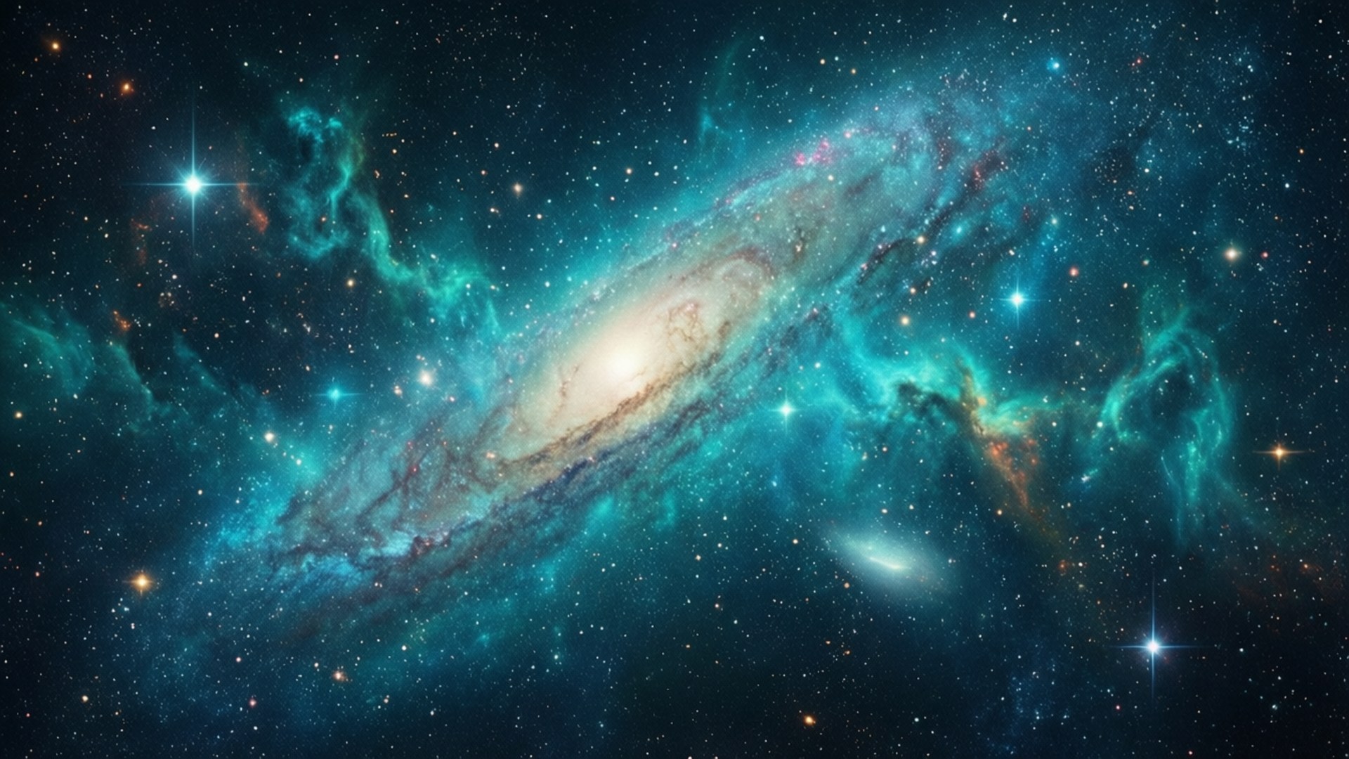 綠松石銀河星雲 壁紙
