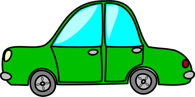 綠色卡通汽車圖案 — 汽車 壁紙