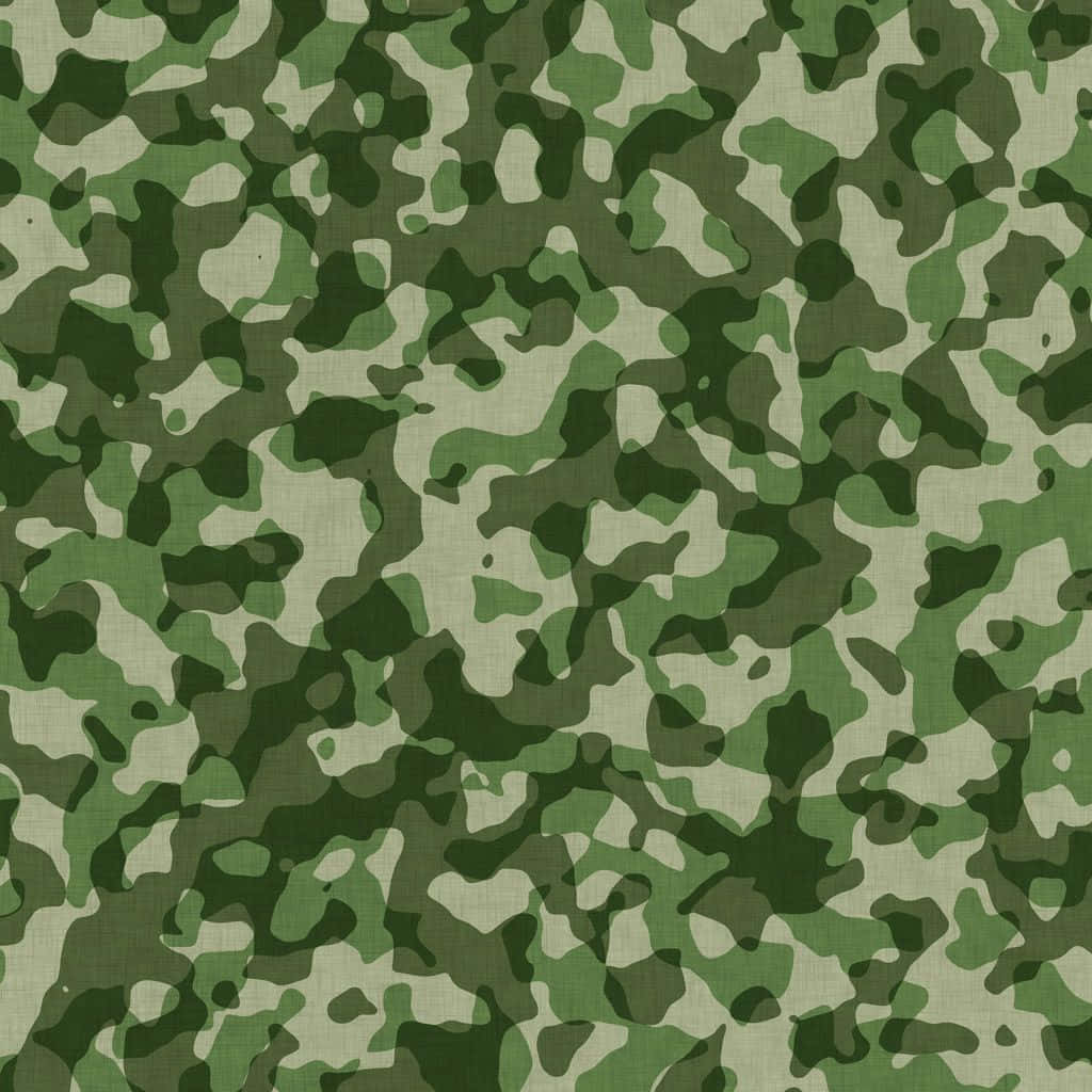 camouflage 桌布 壁紙 — 綠色和米色軍事迷彩圖案的近距離特寫，可見布料紋理。