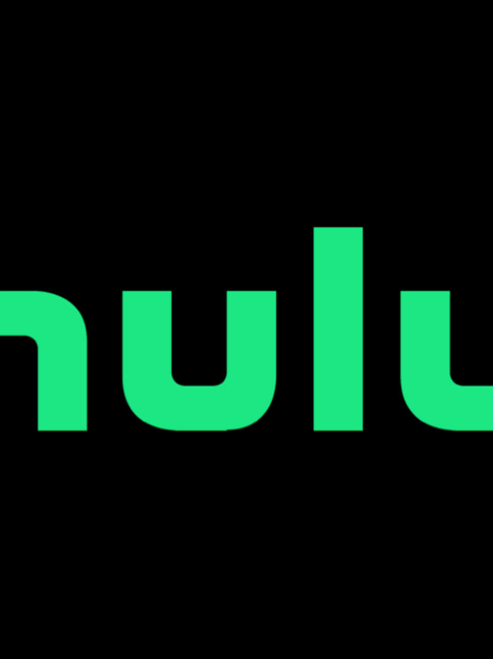 綠色字母的Hulu標誌在黑色背景上 壁紙