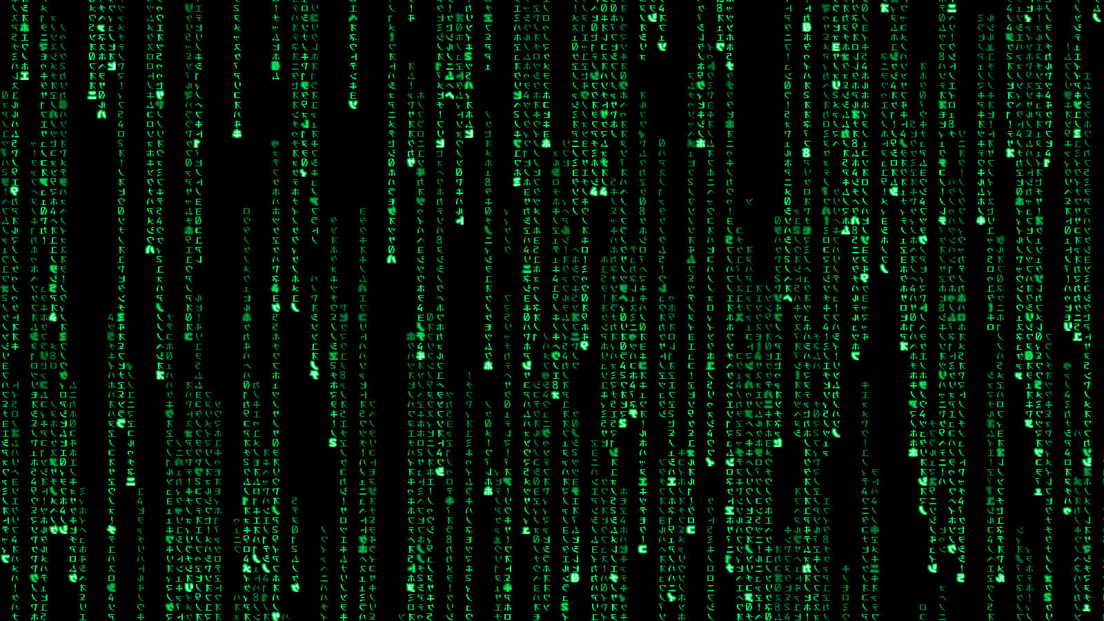 Matrix Code 桌布 壁紙 — 綠色數位代碼流在黑色背景上垂直傾瀉，呈現 Matrix 風格的視覺效果。