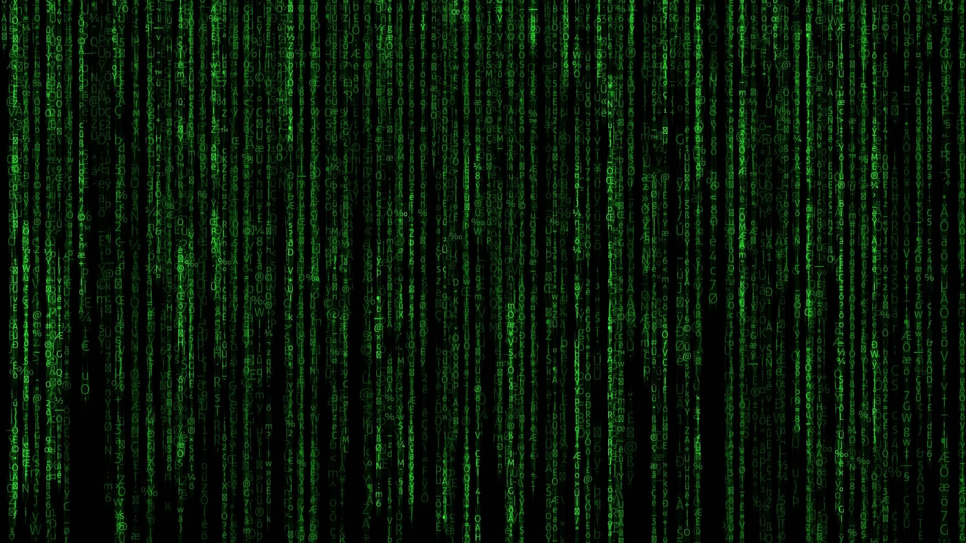 綠色數位代碼如雨般落在黑色屏幕上。 — 科學 GIF 壁紙